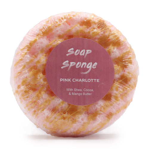 Éponge Savon Beurre Pink Charlotte – Douche Exfoliante