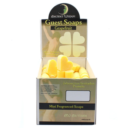 Savons d'Accueil en Forme de Cœur – Pamplemousse (Lot de 10)
