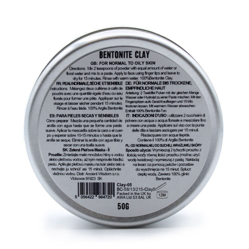 Argile Bentonite 50g - Masque Visage Naturel