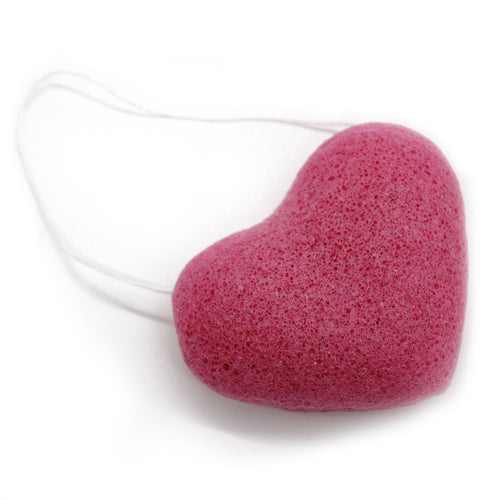 Éponge Konjac Cœur Visage – Rose