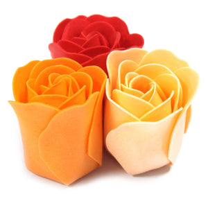 Coffret de 9 Fleurs de Savon – Roses Pêche