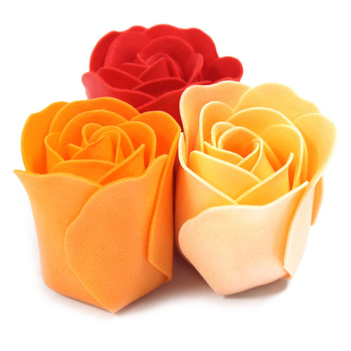Coffret de 9 Fleurs de Savon – Roses Pêche