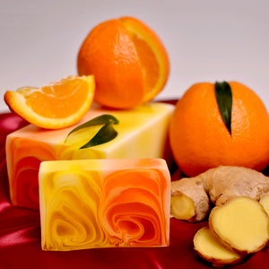 Savon Artisanal Tranche 115g – Orange & Gingembre