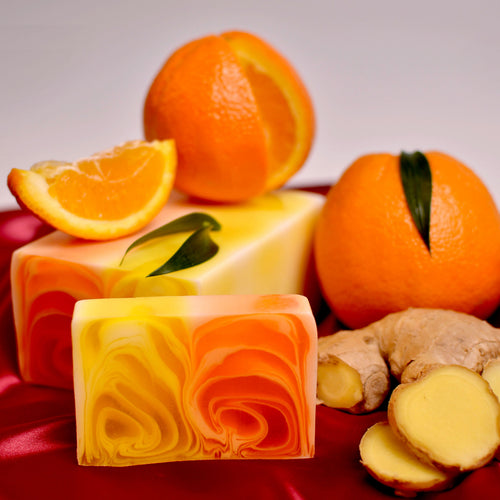 Savon Artisanal Tranche 115g – Orange & Gingembre
