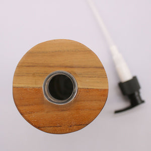 Distributeur de Savon en Teck Naturel – Rond