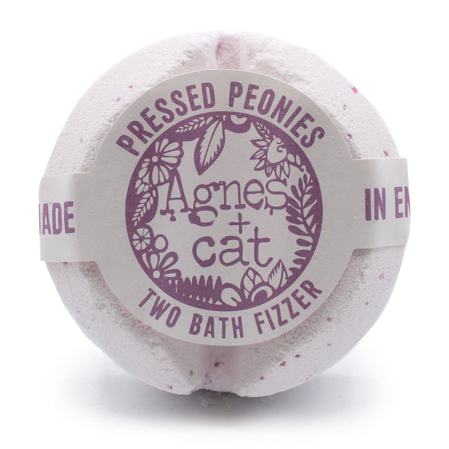 Bombe de Bain Effervescente Pivoines Pressées – Agnes + Cat