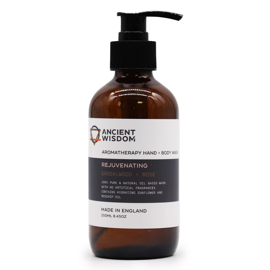 Gel Douche Mains & Corps Bois de Santal & Rose 250ml