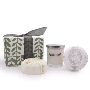 Coffret Cadeau Bain Lune de Velours – Bougie & Bombe Effervescente