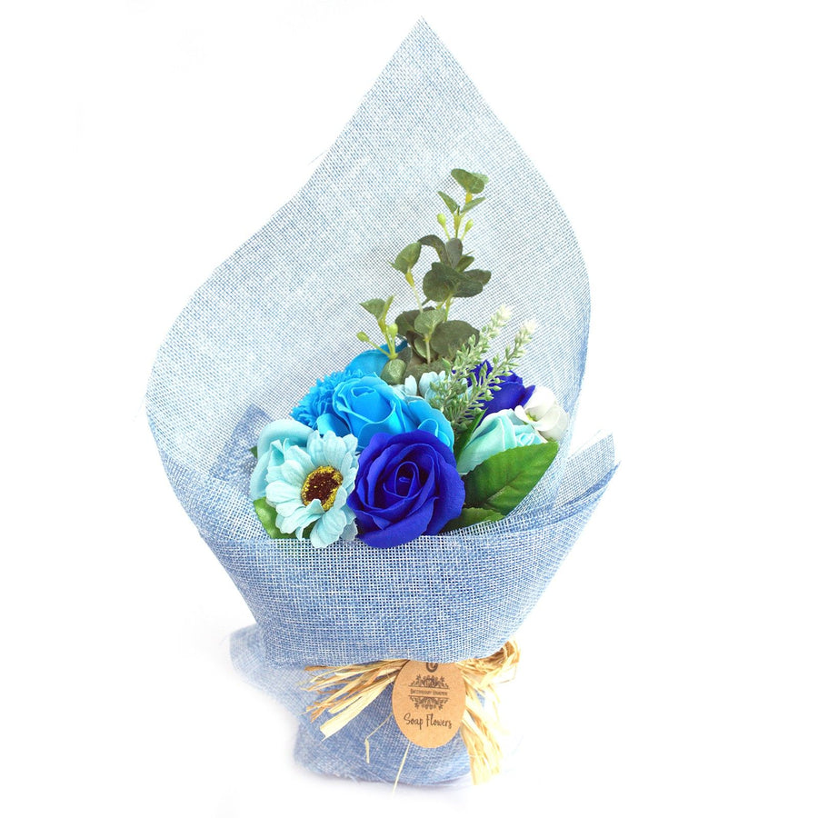 Bouquet de Fleurs de Savon sur Pied – Bleu